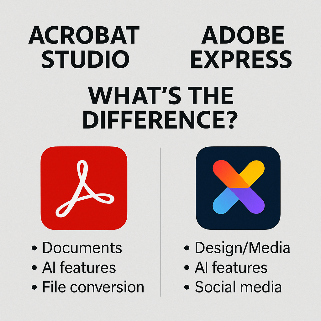 Acrobat Studio and Adobe Express: What’s the&nbsp;Difference?