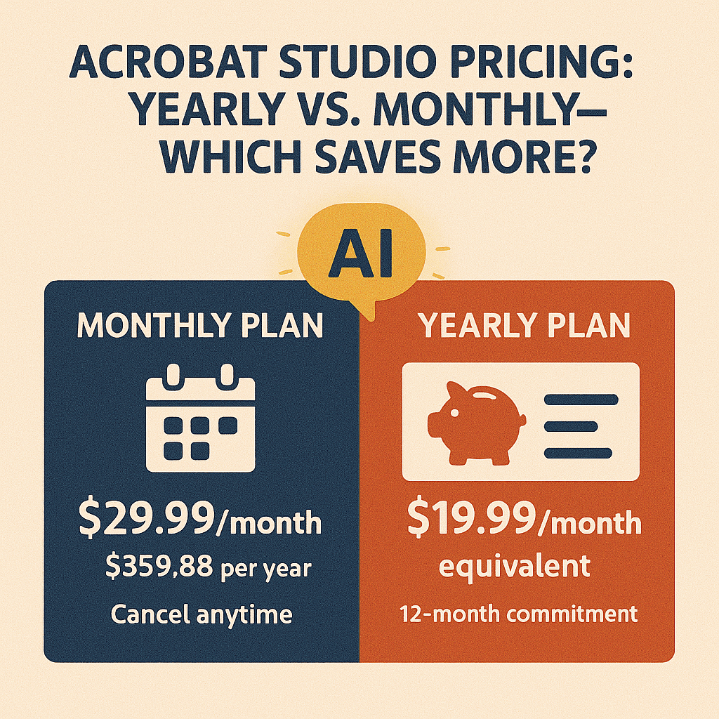 Acrobat Studio Pricing: Yearly vs. Monthly—Which Plan Saves&nbsp;More?