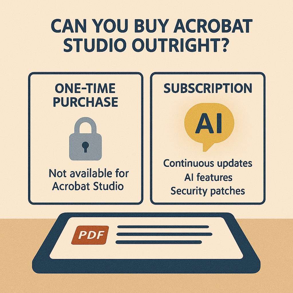 Can You Buy Adobe Acrobat Studio&nbsp;Outright?