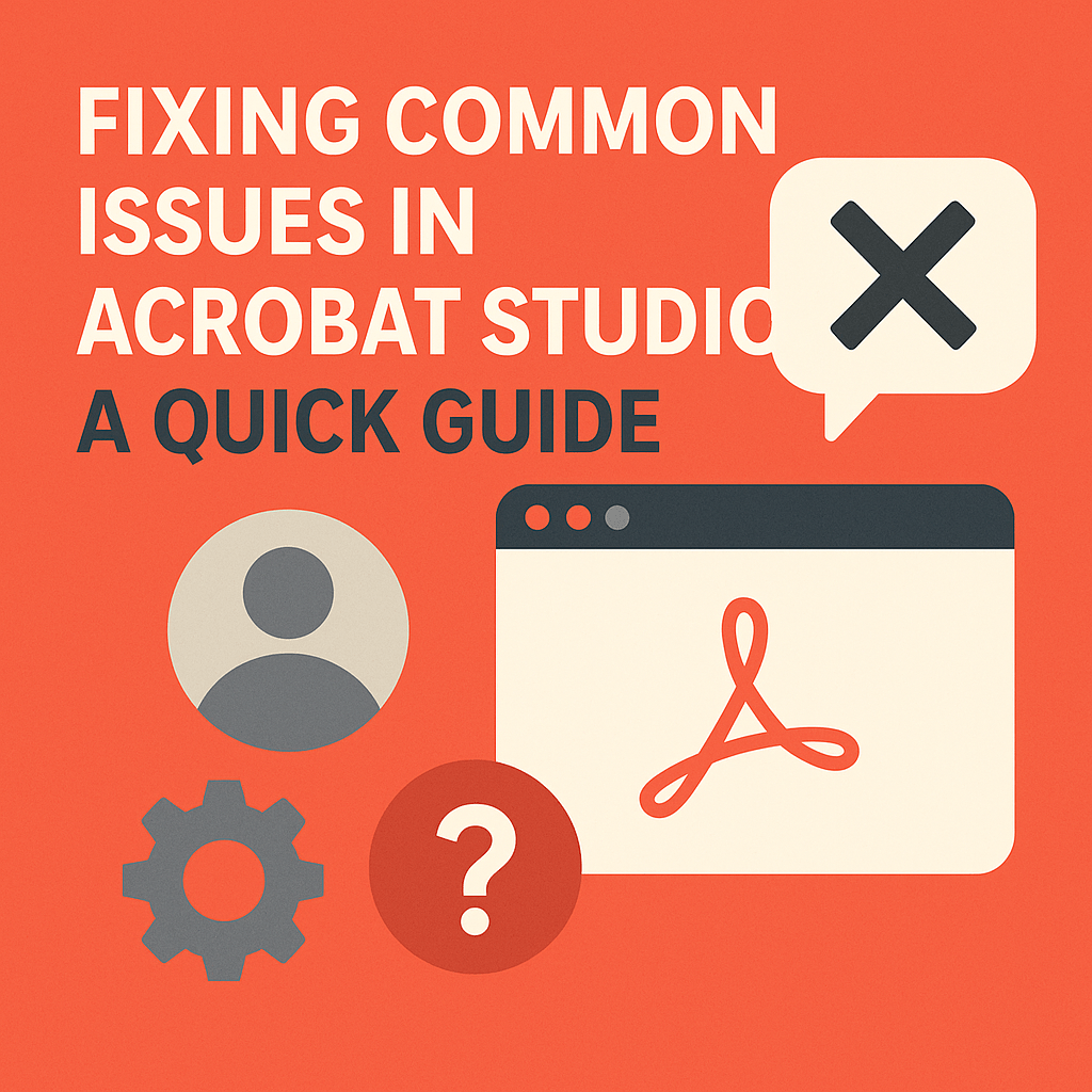 Fixing Common Issues in Acrobat Studio: A Quick&nbsp;Guide