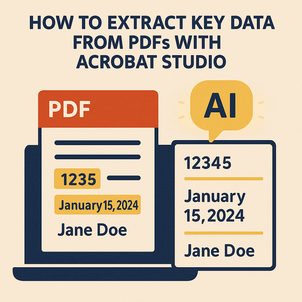 How to Extract Key Data from PDFs with Acrobat&nbsp;Studio